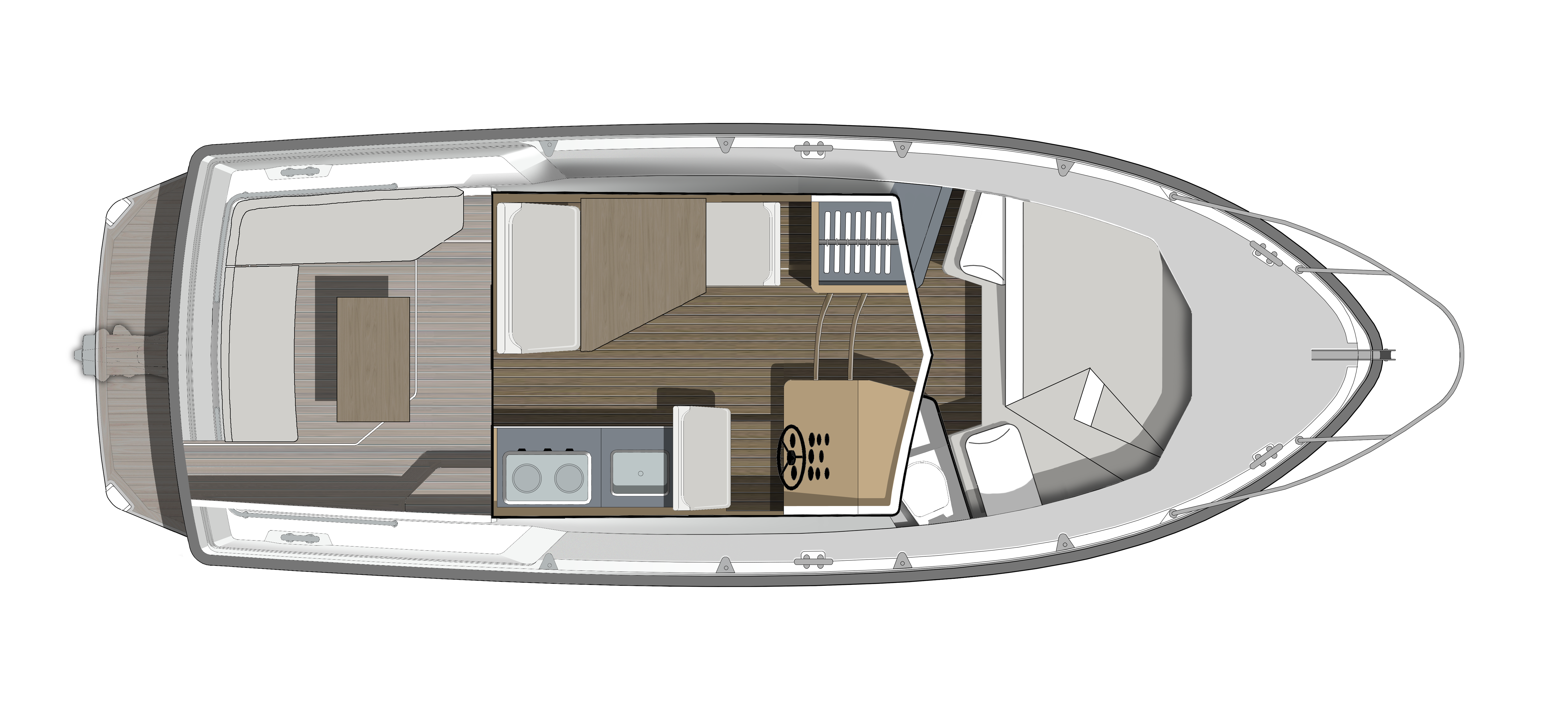 Orkney Pilothouse 27 Sterndrive layout